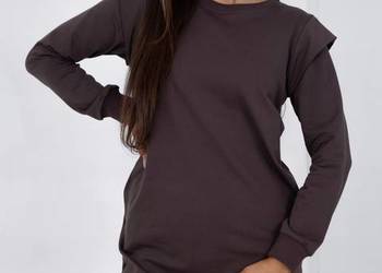 SUKIENKA BAWEŁNIANA BUFA WYGODNA PROSTA SPORTOWA DŁUGI RĘKAW S/M