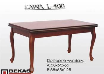 Stylowa Ława L-400 Bekas Fornir Dąb Nogi Lite Ludwik  Bekas