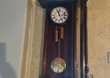 Stary zegar wiszacy linkowy firmy Gustaw Beker