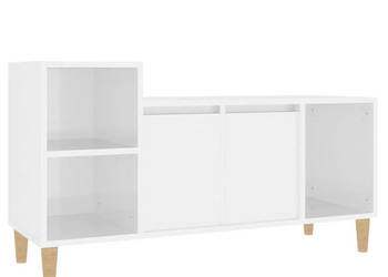 Szafka pod TV wysoki połysk biała 100x35x55 cm WM-821174