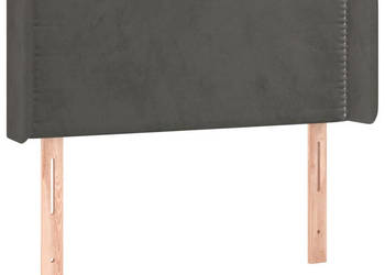 Zagłówek do łóżka z LED ciemnoszary 83x16x78/88 cm aksamit WM-3123127