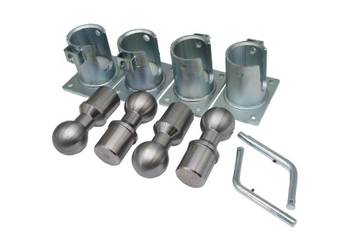 KULE Do WYWROTU Poziome KIPER fi 75 Do 5T z Podstawą -KPL 4 szt [4549]