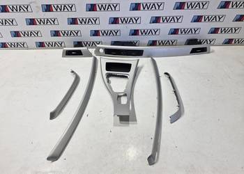 BMW E90 E91 LISTWY OZDOBNE DEKORY SREBNE NAVI CIC