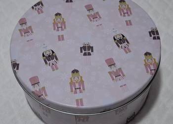 Metalowy okrągły pojemnik z pokrywką, 17x8cm (Kreatywne, Pojemniki)