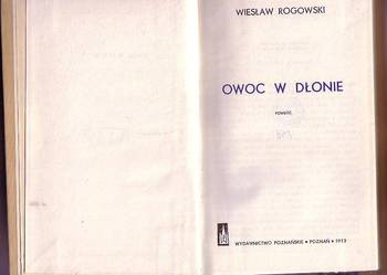 (6188) OWOC W DŁONIE – WIESŁAW ROGOWSKI