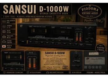 Sansui D-1000W – Magnetofon Kasetowy Stereo Auto Reverse z Serii 1000