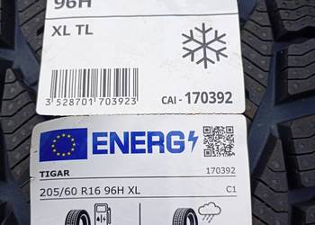 Sprzedam opony zimowe 205/60/16 tigar nowe 2024 rok