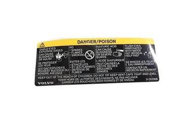 VOLVO naklejka plakietka akumulator 32241639 OE