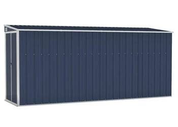 Szopa ogrodowa, mocowana do ściany, antracytowa, 118x382x178 cm（SKU:316231）