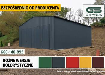 Grafitowy Wysoki GARAŻ BLASZANY - Magazyn Rolniczy  - GRZYWSTAL