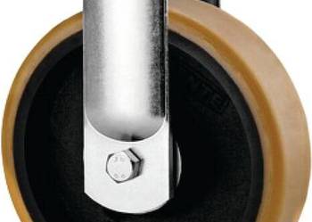 Koło skrętne, widły i płytka ze spawanej stali, ocynkowane i chromowane, 9…