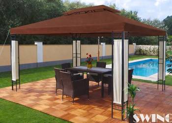 MILANO PAWILON OGRODOWY Z OŚWIETLENIEM LED KOLOR BRĄZ-CREME