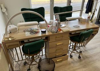 Podwójne stanowisko do manicure z pochłaniaczami bezpłatny transport Kraków