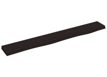 Półka ciemnobrązowa 80x10x2 cm wykończone lite drewno dębowe WM-363776