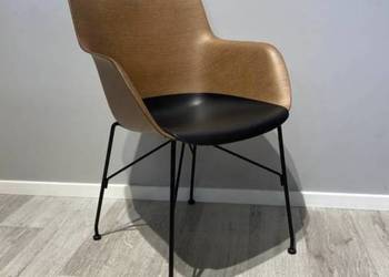 Fotel Kartell Q/Wood soft 4913 design Ph.Starck czarny fornir nat. orzech