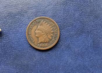 Stare monety 1 cent 1908 USA