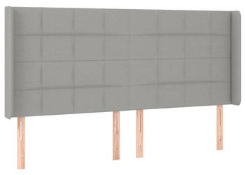 Zagłówek uszak jasnoszary 183x16x118/128 cm tkanina WM-3119594
