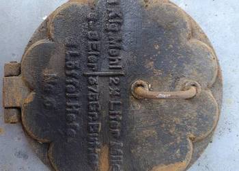 Żeliwna gofrownica niemiecka przedmiot do 1945