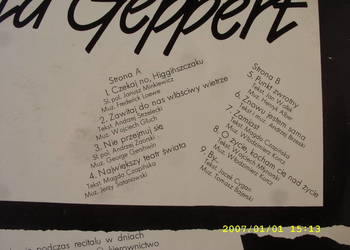 Winyl LP; EDYTA GEPPERT--LIVE RECITAL , pRONIT plp 0035 , 1985 ROK.