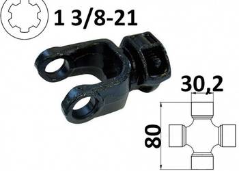 Widłak ciągnikowy 1 3/8-21, na krzyżak 30,2x80mm 56749