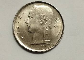 Sprzedam monetę Belgia 1 frank 1978r. idealny stan
