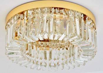 Plafon STELLA Kryształowy Glamour Złoty Nowoczesny 50 cm
