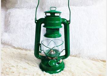 Lampa naftowa ZIELONA Piękna i sprawna do użytku!