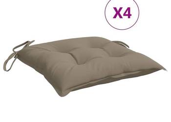 vidaXL Poduszki na krzesła, 4 szt., taupe(SKU:361475)