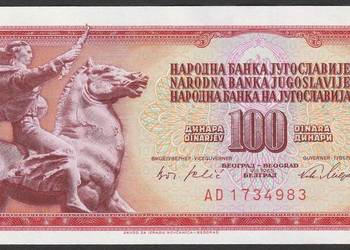Jugosławia 100 dinar 1965 - AD - stan bankowy UNC