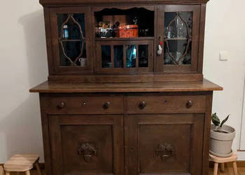 Piękny drewniany kredens / witryna drewniana