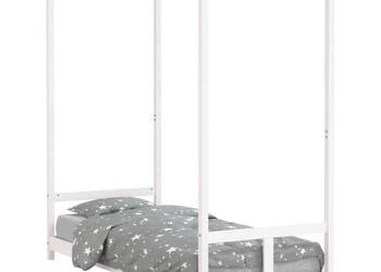 Rama łóżka dla dzieci biała 80x200 cm drewno sosnowe WM-834520