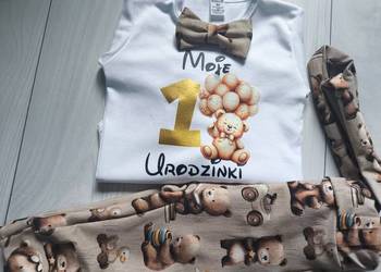 Komplet na roczek, elegancik, chrzest mstylroczek.pl miś