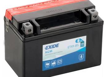 EXIDE ETX9-BS YTX9-BS 12V 8Ah 120A EN L+