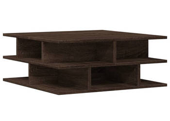 Stolik kawowy brązowy dąb 70x70x29 cm WM-840750
