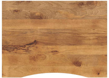Blat biurka z wycięciem 110x80x25 cm surowe drewno mango WM-370221