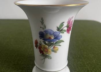 Wazonik AK Kaiser, kwiaty, złote zdobienia 12 cm Wazonik AK Kaiser, kwiaty, złote zdobienia 12 cm