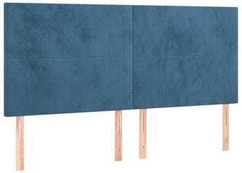 Zagłówki do łóżka 4 szt ciemnoniebieski 80x5x78/88cm aksamit WM-3116110