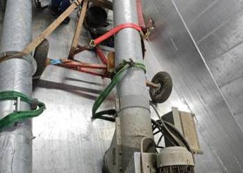 Przenosnik slimakowy U 250 200 3m z wózkiem ocynk