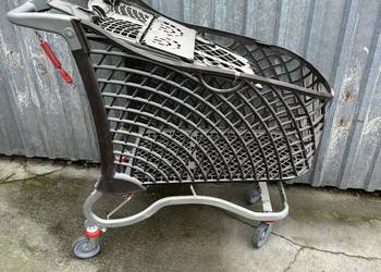 Wózek sklepowy zakupowy 180 litrów plastikowo-metalowy powystawowy