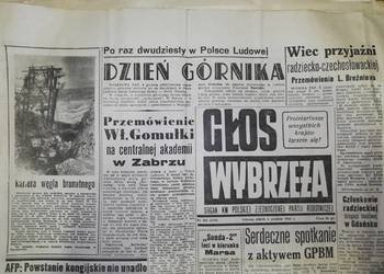 PRL. Głos Wybrzeża z 1965 roku, 157 sztuk, stare gazety.