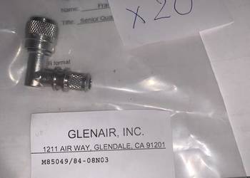 Glenair M85049/84 08N03 Coupling 90° Backshell x20