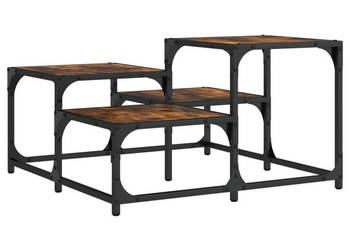 Stolik kawowy przydymiony dąb 68x68x40 cm WM-837749
