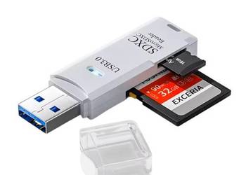 2 w 1 Czytnik Kart USB 3.0 – Szybki Adapter Micro SD i Mini USB
