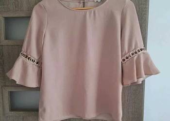 Śliczna bluzka pudrowy róż rękaw 3/4 River Island 34