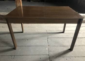 Stół ława stoli rozkładany ciemnobrązowy  75 x 120 cm