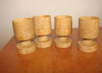 drewniane kieliszki 4 szt drewniane kieliszki 4 szt