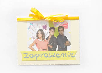 violetta zaproszenie na imprezę, puste zaproszenia, zaproszenie z Violettą