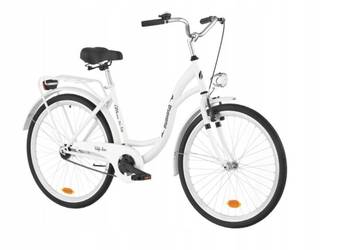 Rower miejski INDIANA Moena S1B 26 cali damski Biały