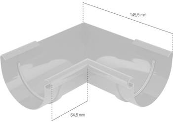 Bryza PVC Narożnik wewnętrzny 75 mm brązowy