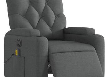 vidaXL Rozkładany fotel masujący, elektryczny, ciemnoszar(SKU:3204699)